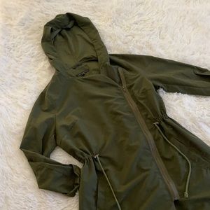 Army green stylish jacket with hood